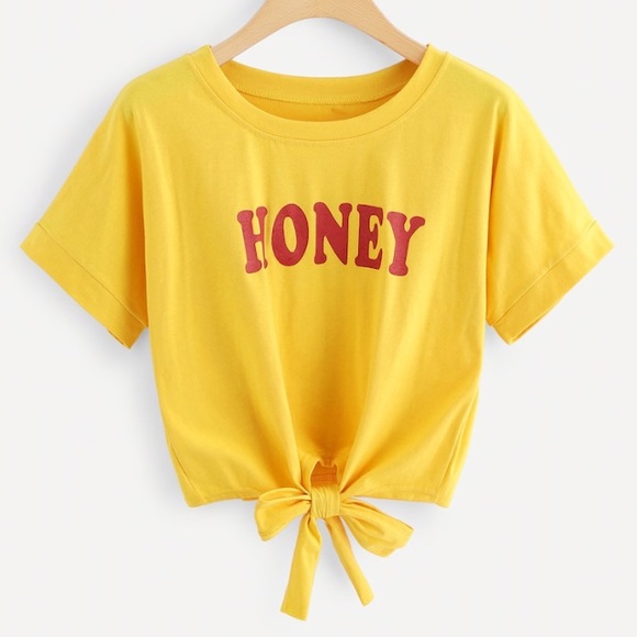 Tops - Honey crop tie top